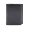 George Men's Trifold Flip Milled Wallet - Black