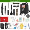 47 in 1 Survival Kits, Gifts for Men, Professional Survival Gear Equipment Tools First Aid Supplies for SOS Emergency Tactical Hiking Hunting Disaster