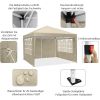 Shelter Canopy Pop Up, 10x10FT 4 Removable Sidewalls Waterproof, Carry Bag, Ropes, Stakes, Shade Canopy