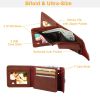 Men's Wallet PU Leather Bifold Purse Slim RFID Blocking Card Holder Cases w/ 2 ID Window Coin Pocket