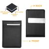 2Pcs Unisex PU Leather Wallet RFID Blocking Slim Bifold Credit Card Holder with Money Clip