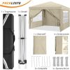 Shelter Canopy Pop Up, 10x10FT 4 Removable Sidewalls Waterproof, Carry Bag, Ropes, Stakes, Shade Canopy