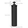 Huining 2PCS Black Water Filters for Household Water Bucket Water Filtration System Gravity Water Filter System Water Purifier Survival