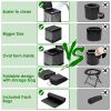 Portable Toilet with Carry Bag Foldable Emergency Toilet with Lid Trash Bags Camping Toilet Foldable Toilet for Car Indoor Outdoor Commode Travel Toil