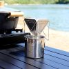 1pc Portable Coffee Drip Rack; Foldable Reinforced Stainless Steel Coffee Filter Rack; Portable Funnel Filter Cup; Coffee Stove Coffee Residue Filter