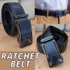 Microfiber Leather Mens Ratchet Belt Belts For Men Adjustable Automatic Buckle