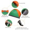 2-Person Waterproof Camping Dome Tent for Outdoor Hiking Survival Orange & Green