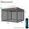 10x10 Pop up Screen House Tent with 4 Magnetic Doors Easy Setup Waterproof & UV Protection Portable Canopy Camping and Outdoor