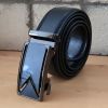 Microfiber Leather Mens Ratchet Belt Belts For Men Adjustable Automatic Buckle