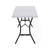 Furniture Free Shipping Portable Foldable Table 5-Foot Fold-in-Half Table Gray Portable Folding Tables Furnitures Camping desk