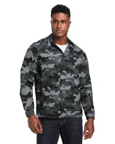 Men's Coach's Jacket - BLACK - S (Color: CONCRETE CAMO, size: 2XL)