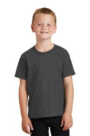 Port & Company Youth Core Cotton Tee PC54Y (Color: Dark Heather Grey, size: L)