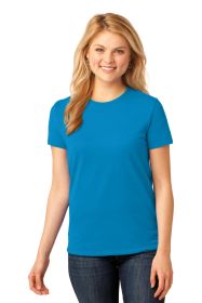 Port & Company Ladies Core Cotton Tee LPC54 (Color: Sapphire, size: L)