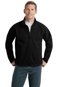 Port Authority Tall Textured Soft Shell Jacket TLJ705 (Color: Black, size: 4XLT)