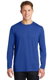 Sport-Tek Long Sleeve PosiCharge Competitor Cotton Touch Tee ST450LS (Color: True Royal, size: 2XL)