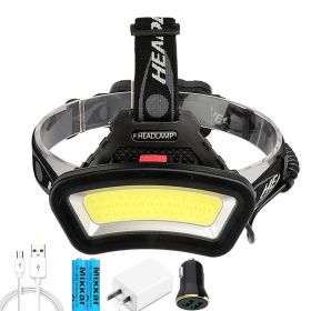 Z20 Lighting Distance Wide Angle COB LED Headlight Use 2x18650 Battery Led Headlamps USB Rechargeable Lantern For Outdoor Hiking (Emitting Color: Option E)