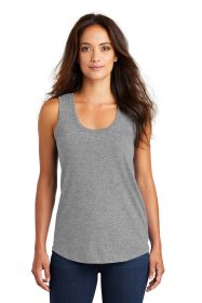 District Women's Perfect Tri Racerback Tank DM138L (Color: Grey Frost, size: S)