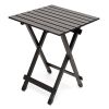 SUNNYFEEL Folding Camping Table - Lightweight Aluminum Portable Picnic Table, 18.5x18.5x24.5 Inch for Cooking, Beach, Hiking, Travel, Fishing, BBQ, In