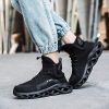 JIEFU Work Safety Boots Breathable Lightweight Reliable Durable Steel Toe Industrial Construction Shoes