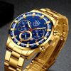 Fashion Mens Watches Luxury Men Sports Gold Stainless Steel Quartz Wrist Watch Man Business Casual Leather Watch —á–∞—Å—ã –º—É–∂—Å–∫–∏–µ