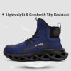 JIEFU Work Safety Boots Breathable Lightweight Reliable Durable Steel Toe Industrial Construction Shoes