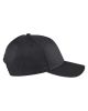 Adult Structured Twill 6-Panel Snapback Cap - BLACK - OS