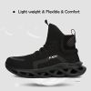 JIEFU Work Safety Boots Breathable Lightweight Reliable Durable Steel Toe Industrial Construction Shoes